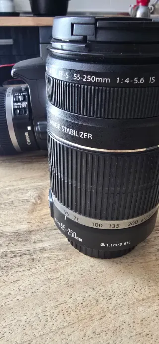 Canon EOS 1100D + 2 Lentes (18-55 y 55-250)