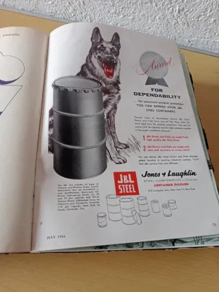 Antiguas revistas Americana encuadernadas año 1954