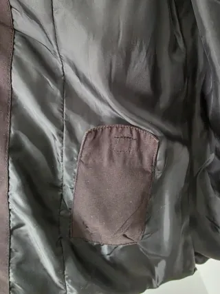 Chaquetón marrón talla 42 con cuello