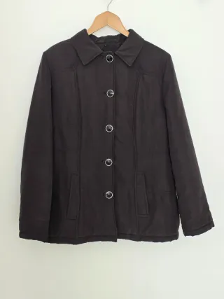Chaquetón marrón talla 42 con cuello