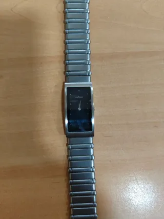 Reloj Potens Caballero Negro y Plateado