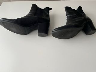 Botines de piel negros Talla 41