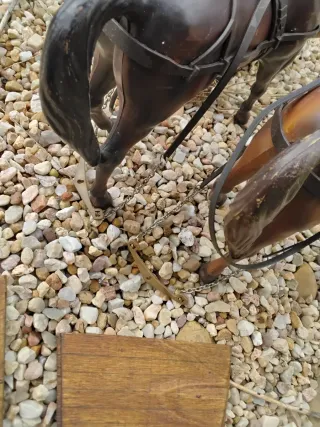 Madelman Carreta con caballos + muñeco cowboy