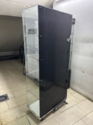 Vitrina expositora cristal LED ruedas (2)