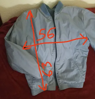 Chaqueta bomber reversible azul talla M