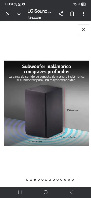 Barra de Sonido LG SQC2 300W Negra