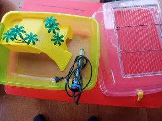 Tortuguera Plástico con Calentador Agua