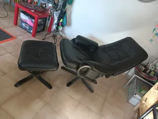 Sillón Stressless Negro Cuero