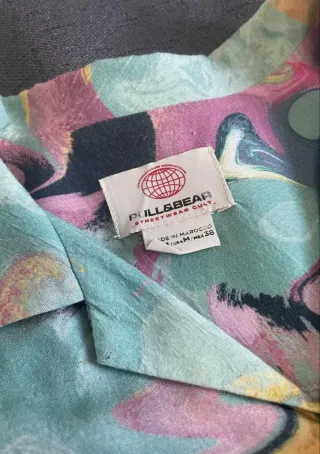 Pull&Bear Camisa hombre multicolor talla M