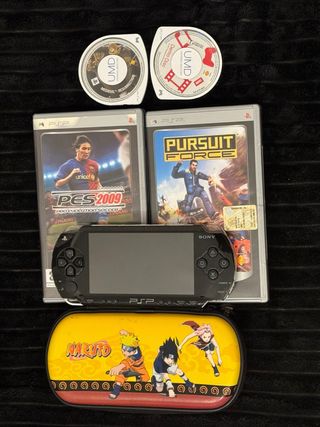Console Sony PSP 1004 nera, completa di accessori