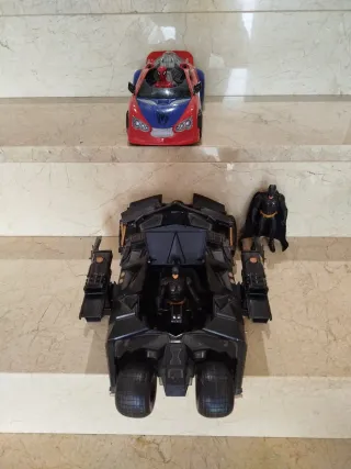 Coche Spiderman y Batmobil