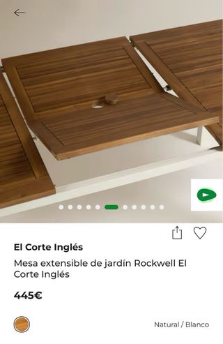 Mesa y 6 sillas de exterior