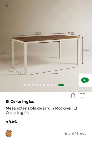 Mesa y 6 sillas de exterior