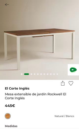 Mesa y 6 sillas de exterior