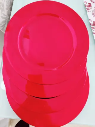 4 Bajoplatos Rojos