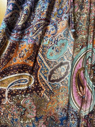 Vestido estampado paisley manga larga