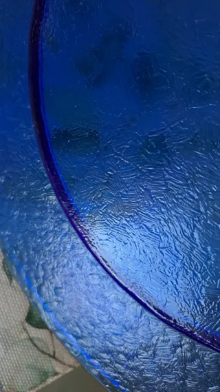 12 sottopiatti in vetro blu