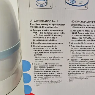 Esterilizador NUK Vapo 2in1 chupetes y biberones
