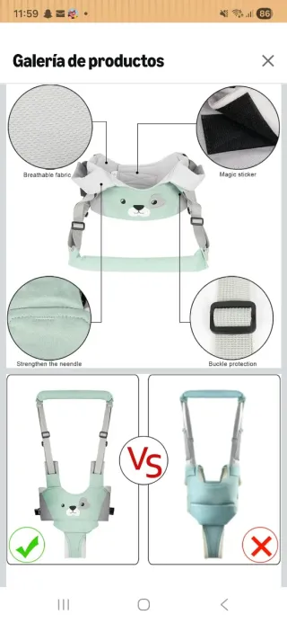 Arnés de seguridad para caminar Vicloon