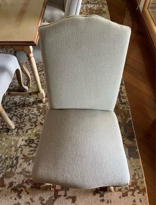 Conjunto 8 Sillas Comedor Madera Lino Beige