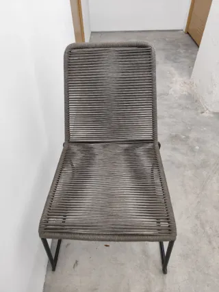 Conjunto 6 silllas de hilo gris