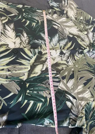 Pull&Bear Camisa HAWAIANA Verde Talla M