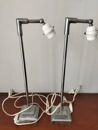 Lámparas de mesa plateadas (2 unidades)