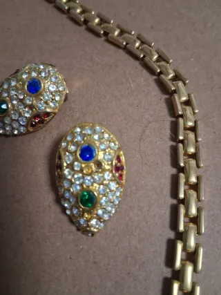 Conjunto collar y pendientes vintage