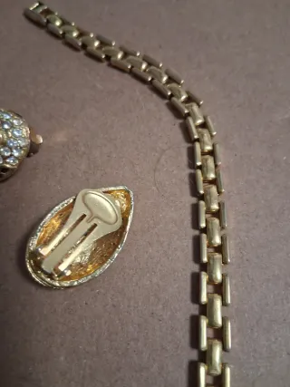 Conjunto collar y pendientes vintage