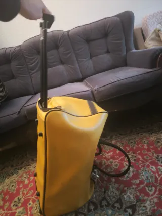 Bolsa de Viaje Cortefiel Amarilla y Marrón