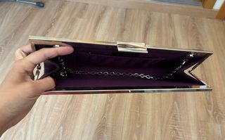 Bolso de fiesta morado y plateado