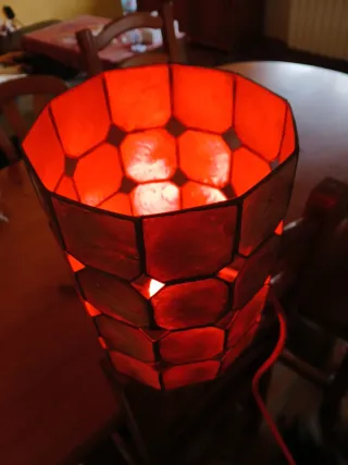 Pantalla lámpara nacarada diseño mosaico