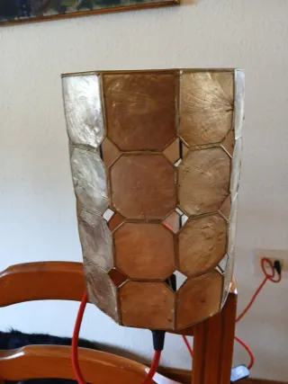 Pantalla lámpara nacarada diseño mosaico