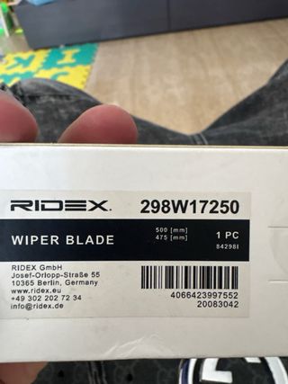 Escobillas Limpiaparabrisas RIDEX