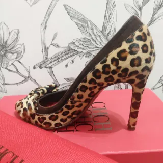 Salones Carolina Herrera Animal Print Talla 37