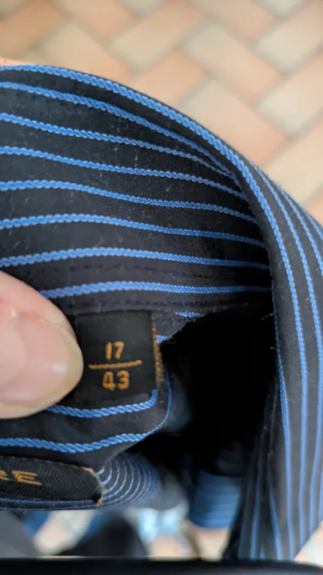 Camicia uomo Attore righe blu e nere