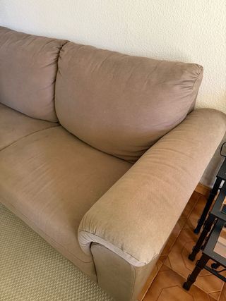 Sofá TIDAFORS IKEA 3 plazas marrón beige