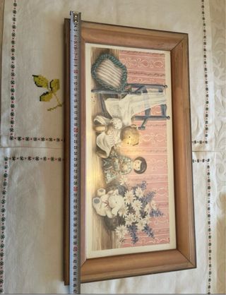 Cuadro infantil con ositos y flores