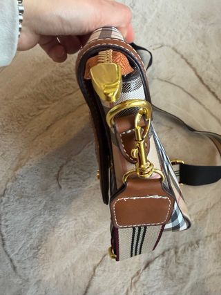 Bolso Burberry Cuadros Beige y Marrón