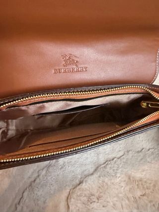 Bolso Burberry Cuadros Beige y Marrón