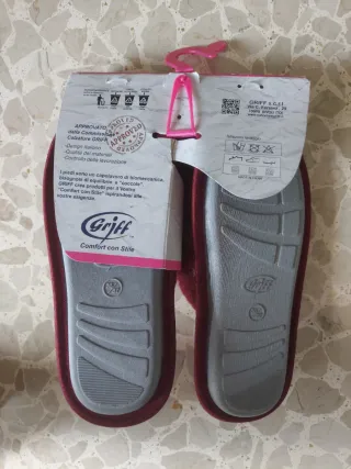 Pantofole Griff donna n.36-37 rosse