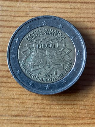 Moneda 2€ Tratado Roma 2007 Bélgica