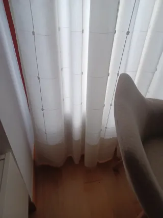 Cortinas de salón blancas (2 unidades)