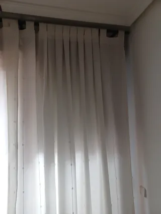 Cortinas de salón blancas (2 unidades)