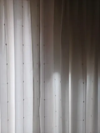 Cortinas de salón blancas (2 unidades)