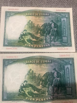 Billetes 100 Pesetas Banco de España 1931
