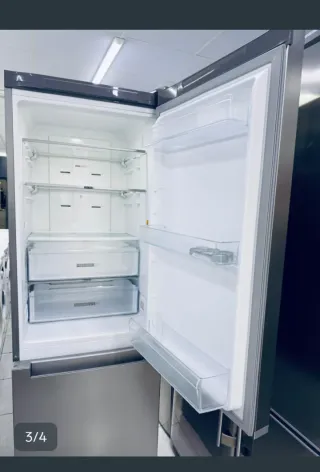 Nevera Whirlpool plateada