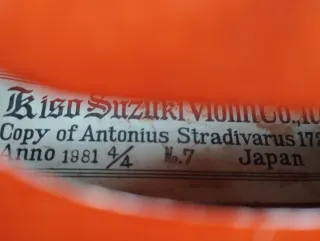 Violín Kiso Suzuki Japón 1981. Tamaño 4/4