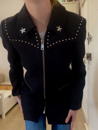 Chaqueta Zara Lana Estrellas Talla XS