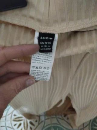 Pantalones beige de canalé